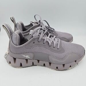 Reebok Zig Kinetica II Grey Mesh Lace Up Athletic Running Shoes Women's 7.5